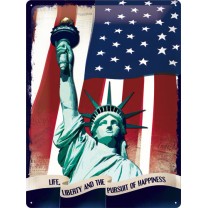 Placa metalica - Statue of Liberty - 30x40 cm
